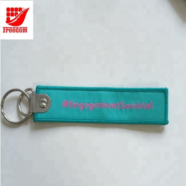 Customized Size Good Quality Embroidery Key Tag