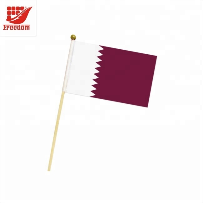 Best Welcomed Top Quality Logo Printed Promotion Hand Held Flag
