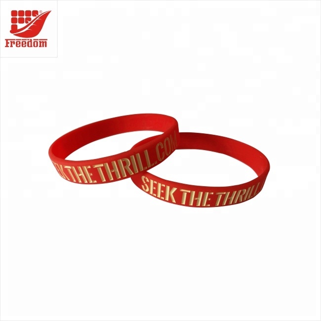 Advertising LOGO Printed Promotional Customized Silicone Wristbands