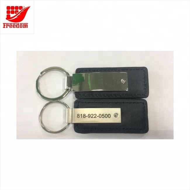 Logo Customized Leather Metal Keychain