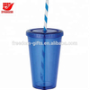 Promotional Gifts Double Wall Tumbler With Straw