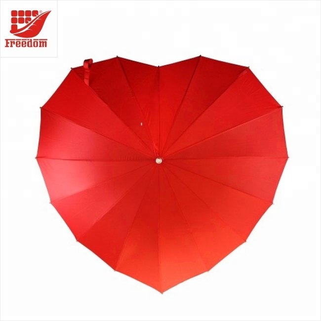 Promotional Customized Logo Printed Heart Shape Umbrella
