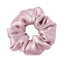 Women Pink Silk Satin Hair Ties Elastics 100% Mulberry Silk Scrunchies