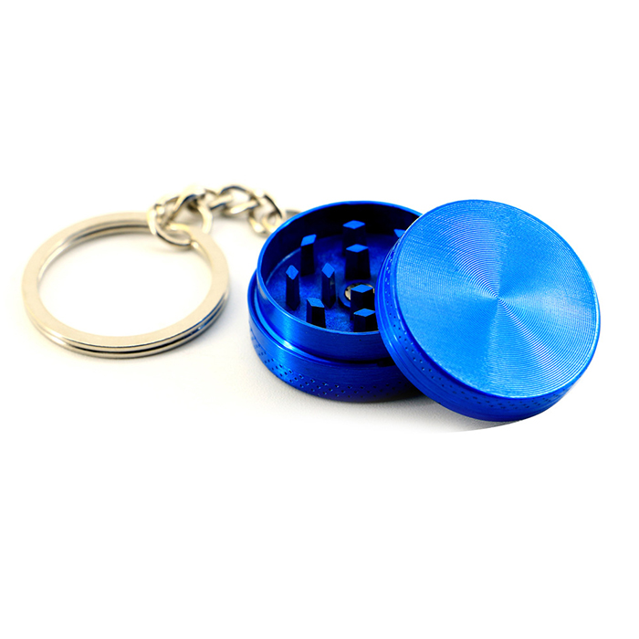High Quality 2 Layers Zinc Alloy Weed Herb Grinder Custom 30mm Mini Keychain Tobacco Grinders