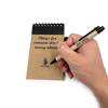 Factory Price Eco-friendly Kraft Cover Mini Notepad Custom Spiral Composition Notebook With Pen