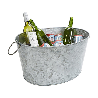 Amazon Hot Sale Home Galvanized Beverage Tub Custom Tin Ice Bucket