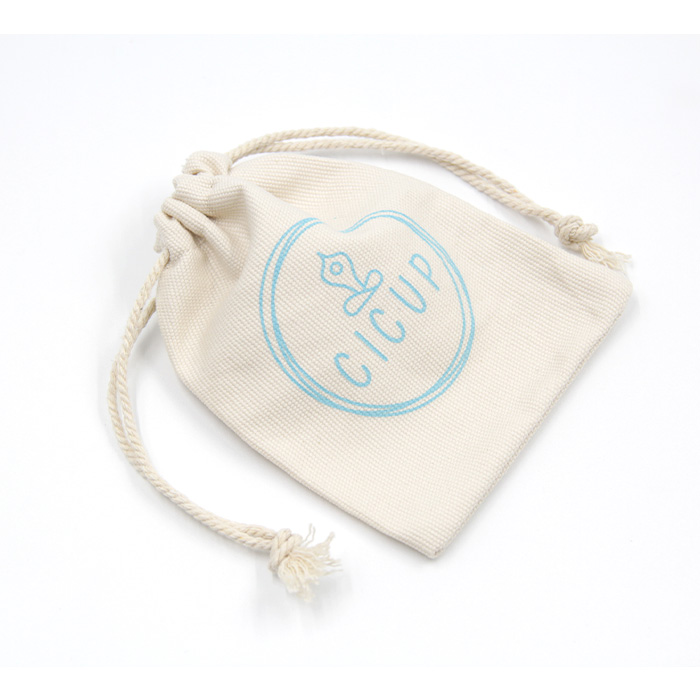 High Quality Custom Promotion Canvas Cotton Gift Bag Mini Drawstring Bag