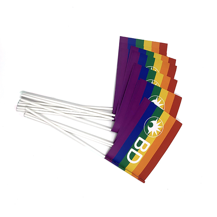 High Quality Custom Printed Hand Flags Cheap Promotional Hand Waving Mini Flag For Event