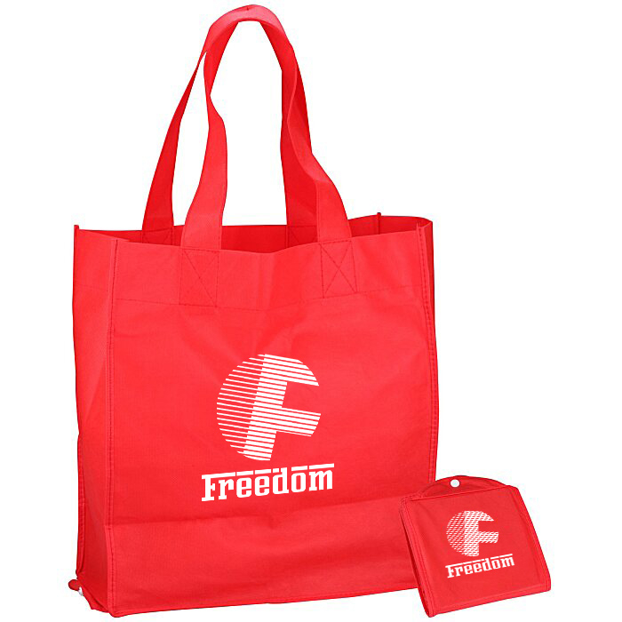Custom Logo Printed Reusable Foldable Non-woven Shopping Bag