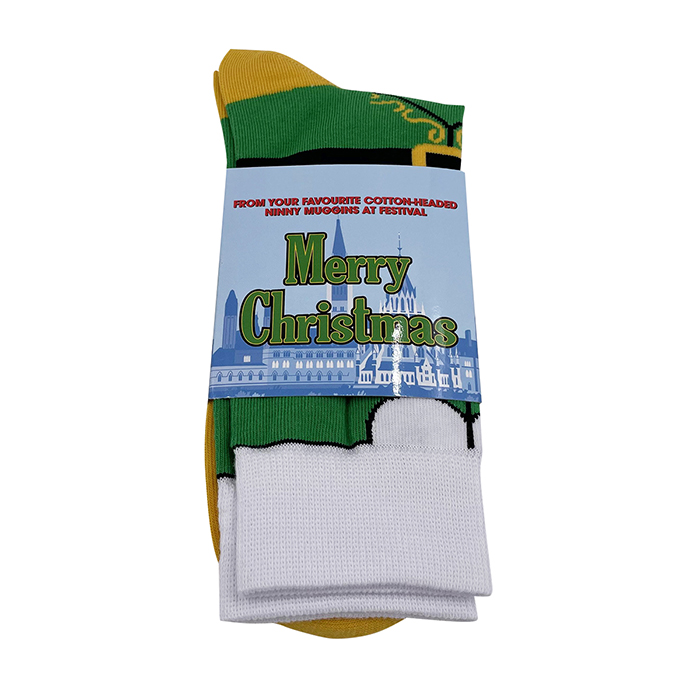Amazon Hot Sale Custom Logo Printed Socks Merry Christmas Sock