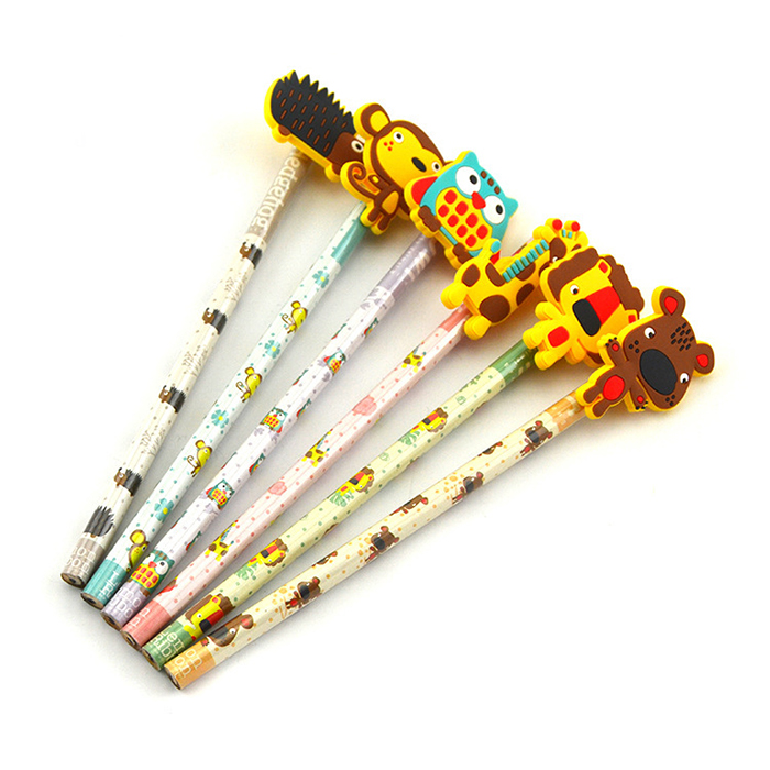Wholesale Cheap Price School Use Cute Erasers Cartoon Pencil Erasers For Kids