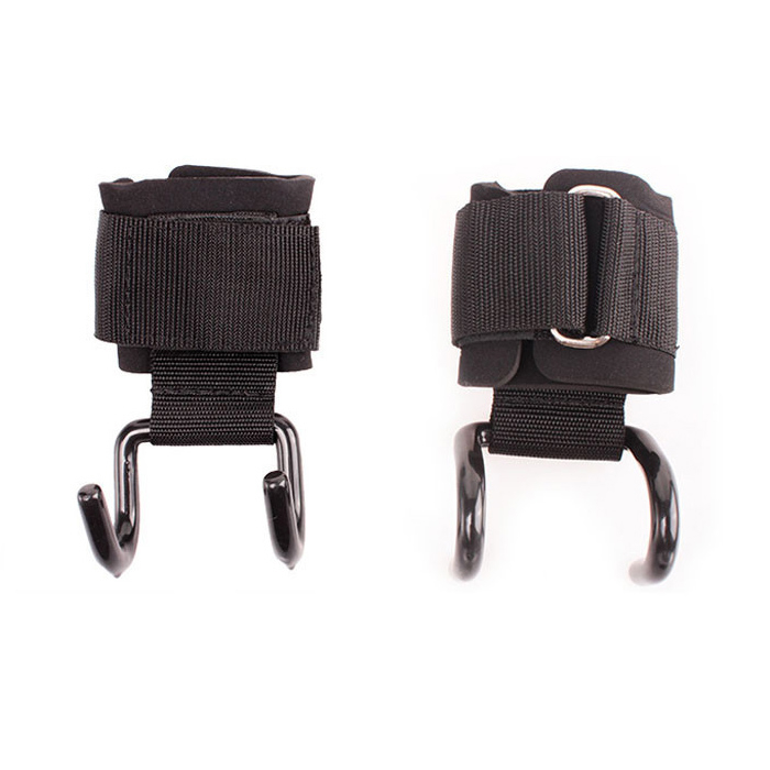 Factory Price Cheap Custom Weight Lifting Hooks Grips With Wrist Wraps Straps 