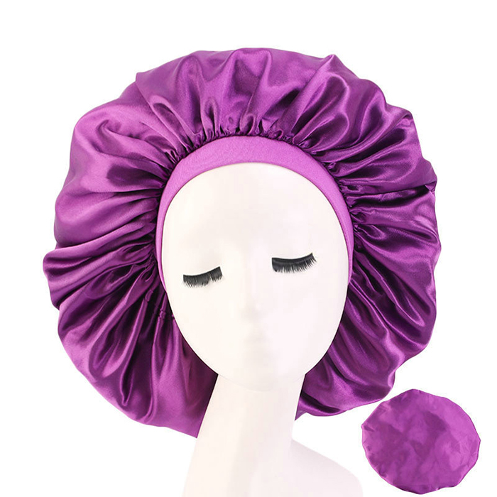 Fashion New Design Double Layer Sleep Cap Silk Satin Bonnets With Customized Logo