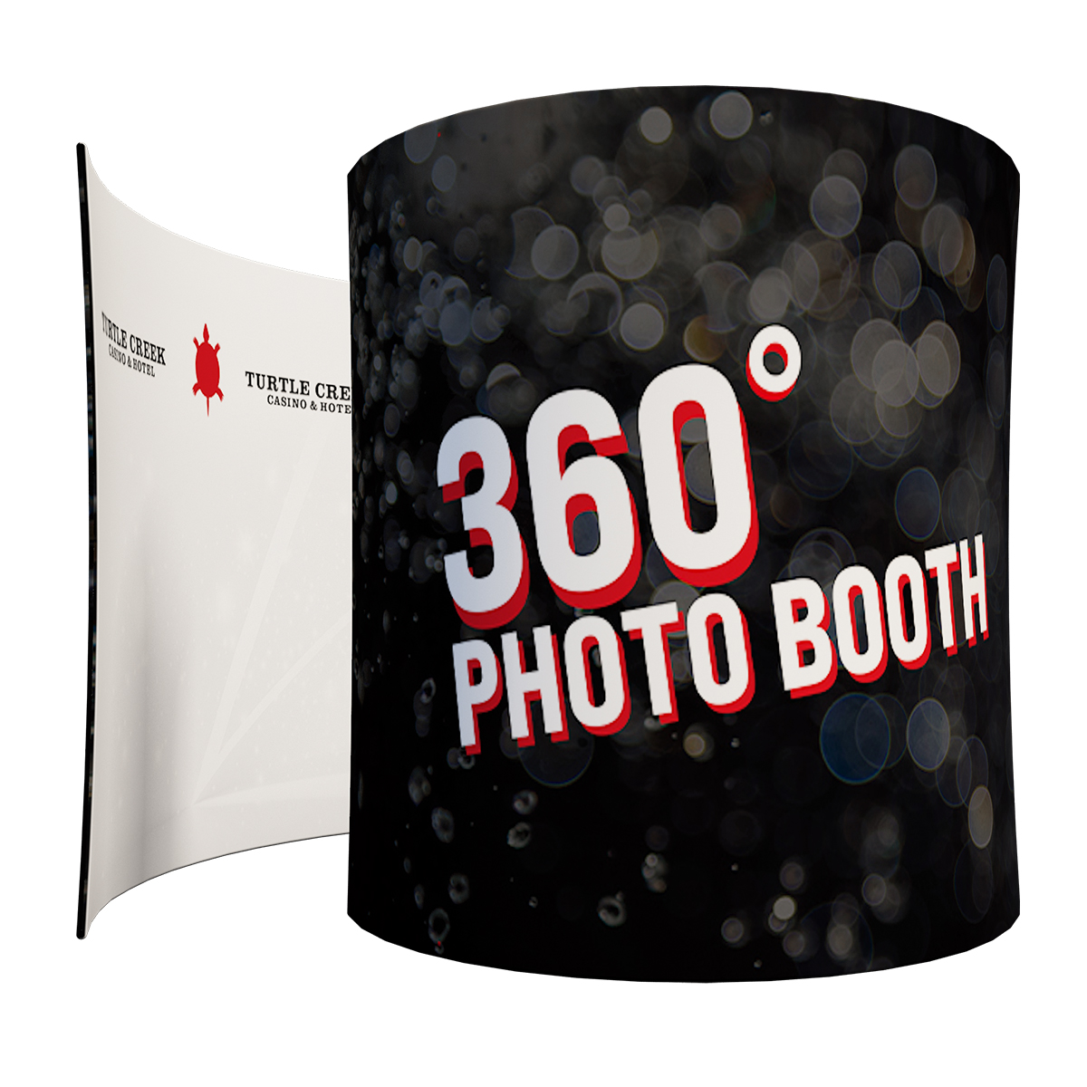 Custom Logo Portable Tension Fabric Trade Show 360 Photo Booth Enclosure Backdrop