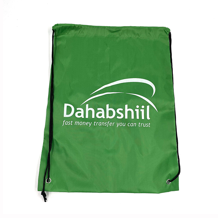 Amazon Hot Sale 210D Polyester Drawstring Bag Custom Promotional Sports Bags