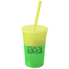 Factory Price Custom Color Changing Cups Plastic Stadium Mood Color Cup With Straw