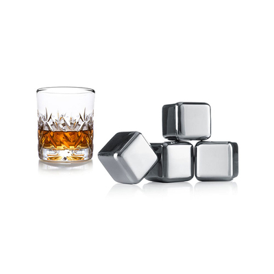Amazon Hot Sale Stainless Steel Whiskey Stones Reusable Ice Cube