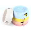 Factory Direct Sale Heart Shaped Hollow Out Plastic Single Bowl Cat And Dog Food Basin