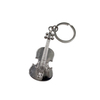 Factory Price Custom Violin Shaped Metal Keychain With Silver Keyring
