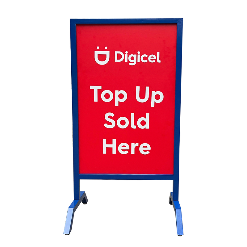 Portable Double Sided Reflective Free Standing Metal Curb Signs