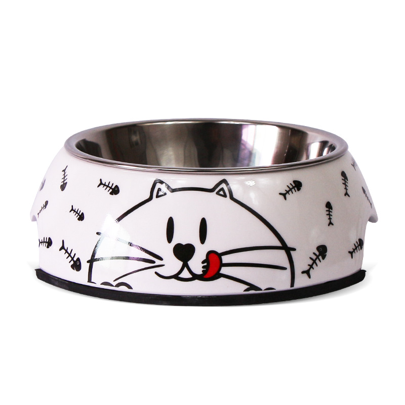 Non-slip Dog Bowl Pet Stainless Steel Bowl Cat Drinking Bowl Pet Feeder