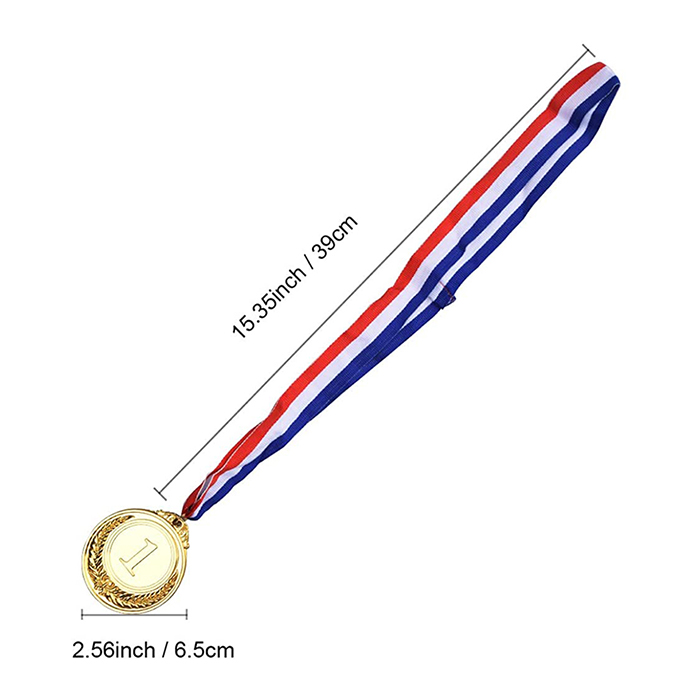 Manufacturer Cheap Printing Sports Award Medals Gold Silver Bronze Winner Medals With Neck Ribbon Lanyard