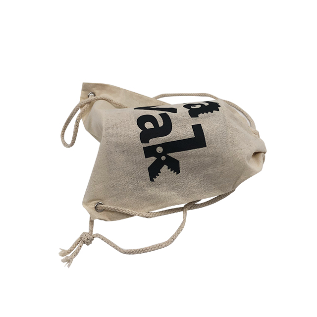 Wholesale high quality drawstring cotton bag with custom printed logo 