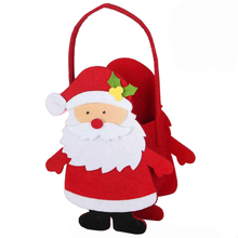 Custom Design Christmas Decoration Santa Candy Bags Felt Christmas Gift Bags