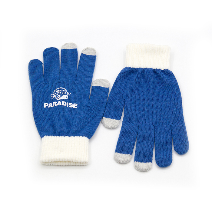 Amazon Hot Sale Custom Touch Screen Gloves Women Men Warm Stretch Knitted Mittens