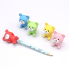 Custom Design Stereo Bear Eraser Cute Colorful Cartoon Rubber Pencil Eraser For Kids