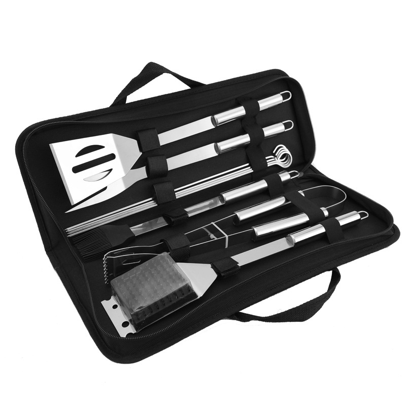 High Quality 16 Pcs Muti-funtional Bbq Grill Barbeque Set Tools With Aluminum Box