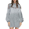 Casual chic long plus size sweater dress soft kinteed womens dress