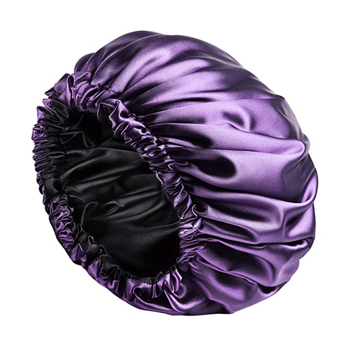 High Quality Silk Double Layer Soft Satin Hair Bonnet For Women