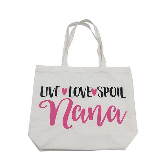 Promotional Recycle Natural Color Simple Printing Canvas Cotton Tote Bag
